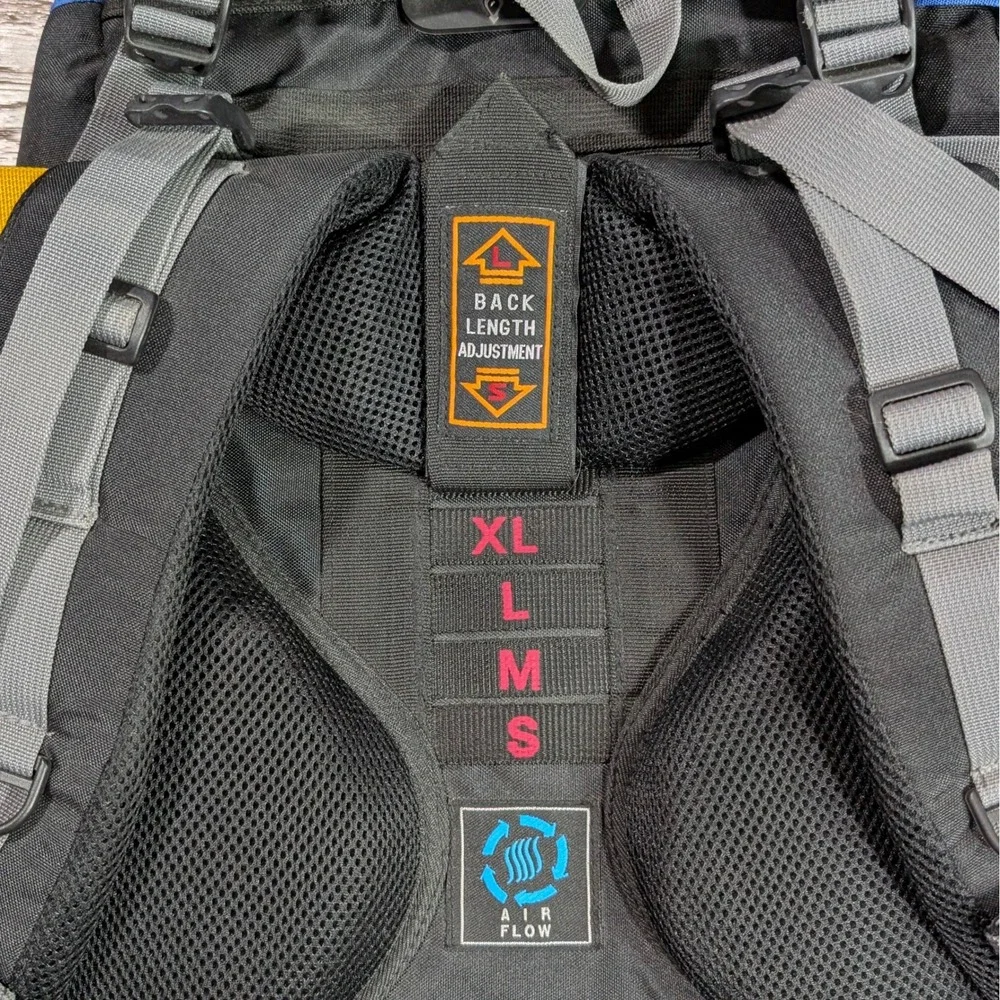 Hi-Tec Nova 55+10 Internal Frame Backpacking Rucksack Blue Grey‎ Adjustable Back